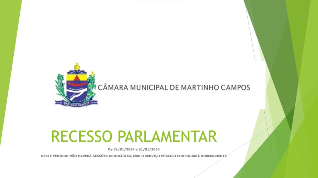 RECESSO PARLAMENTAR